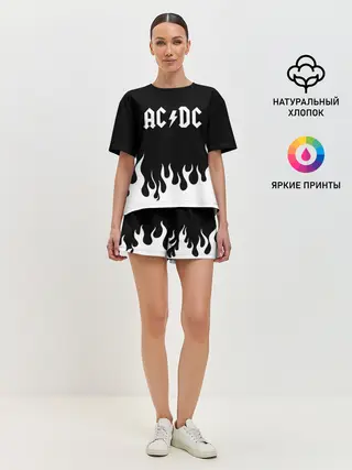 Женская пижама с шортами / AC DC