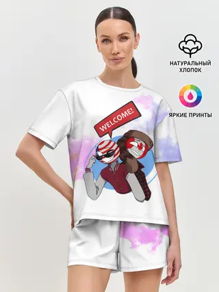 Женская пижама с шортами / Country Humans