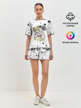 Женская пижама с шортами / Sailor Moon. We can do it!