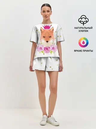 Женская пижама с шортами / Лиса