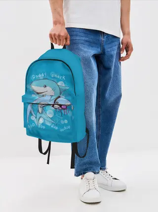Рюкзак джинсовый / Dady Shark