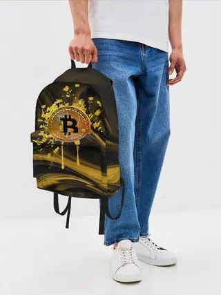 Рюкзак джинсовый / Биткоин Крипта