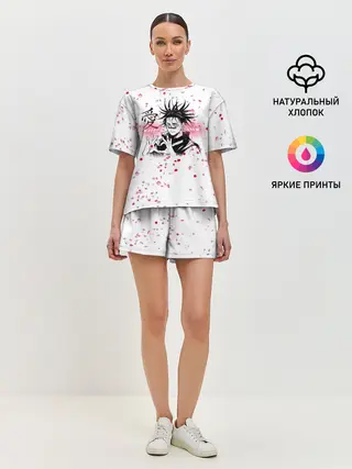 Женская пижама с шортами / Манга Аниме Любовь Сердце
