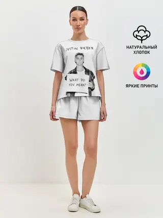 Женская пижама с шортами / JUSTIN BIEBER
