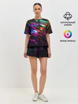 Женская пижама с шортами / Стеклянный лед
