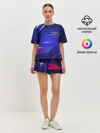 Женская пижама с шортами / Ауди / Audi синива