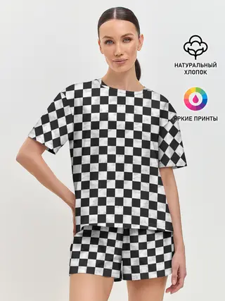 Женская пижама с шортами / Шахматист