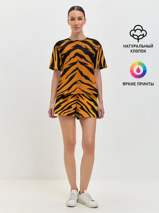 Женская пижама с шортами / Шкура тигра