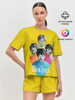 Женская пижама с шортами / Банда Битлов