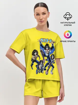 Женская пижама с шортами / Комикс Кисс