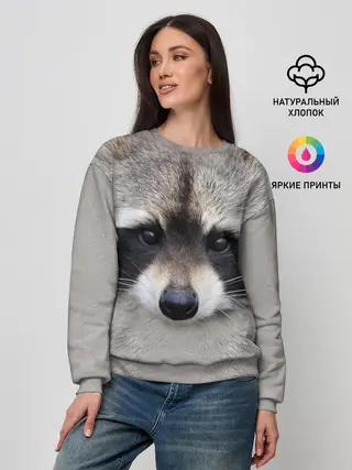 Женский свитшот / Енот