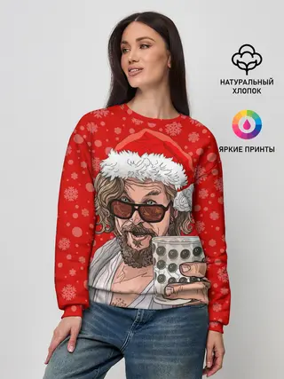 Женский свитшот / Лебовски Санта