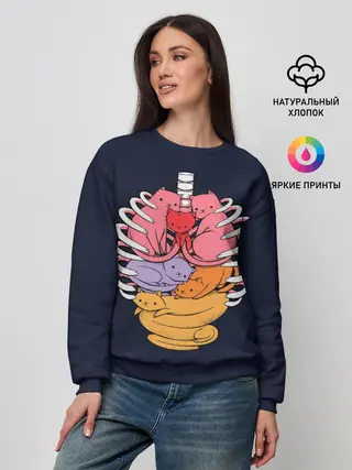 Женский свитшот / Внутри Меня Котики