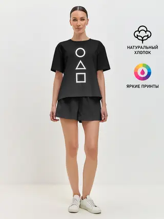 Женская пижама с шортами / CIRCLE TRIANGLE SQUARE | SQUID GAME