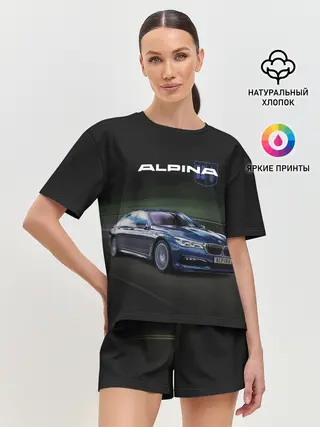 Женская пижама с шортами / Alpina на дороге