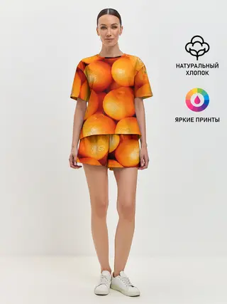 Женская пижама с шортами / Мандаринчик чик