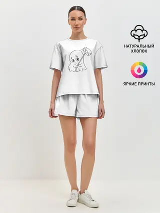 Женская пижама с шортами / стеснительное приведение