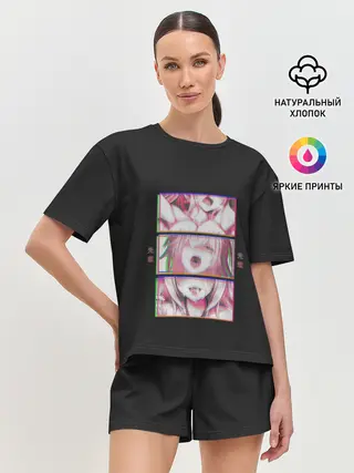 Женская пижама с шортами / Ahegao девушка