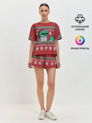 Женская пижама с шортами / Свитер Занта