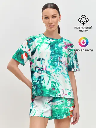 Женская пижама с шортами / Берюза Морской