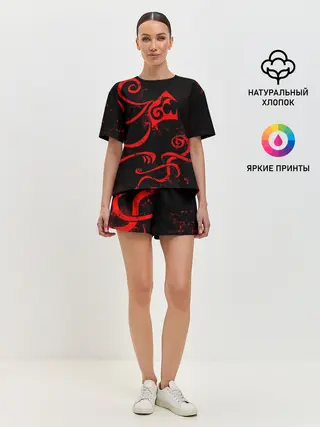 Женская пижама с шортами / ТАТУИРОВКА ДРАКЕНА