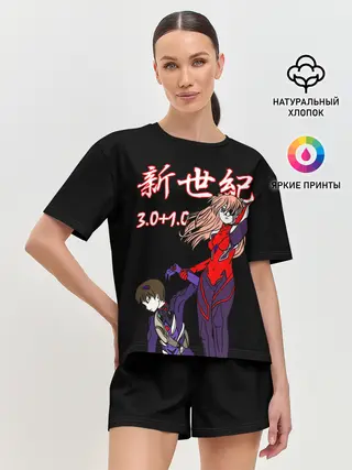 Женская пижама с шортами / Евангелион 3.0+1.0
