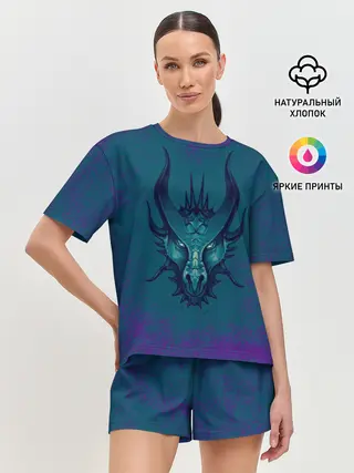 Женская пижама с шортами / Водяной дракон