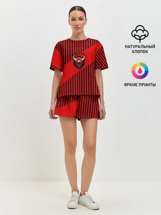 Женская пижама с шортами / Red wood
