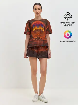 Женская пижама с шортами / DOOM | ДУМ