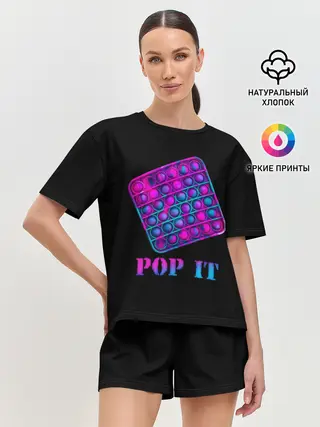 Женская пижама с шортами / НЕОНОВЫЙ POP it