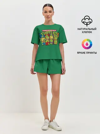 Женская пижама с шортами / Черепашья сила