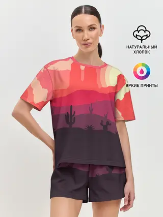 Женская пижама с шортами / Пустыня