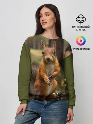 Женский свитшот / Белочка