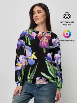 Женский свитшот / Ирисы
