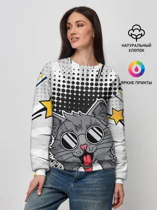 Женский свитшот / Кот