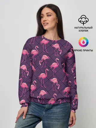 Женский свитшот / Фламинго