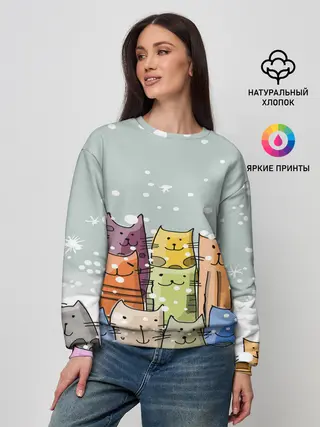 Женский свитшот / Котики