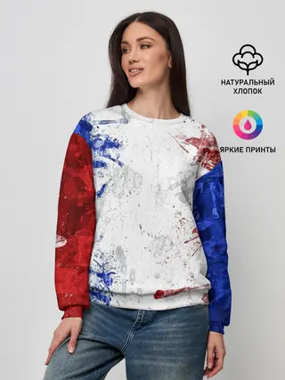 Женский свитшот / BLUE WHITE & RED