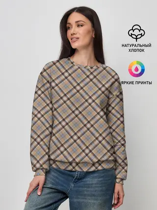 Женский свитшот / Клеточный узор