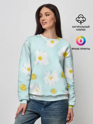 Женский свитшот / Ромашки