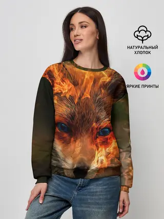 Женский свитшот / Огненная лиса
