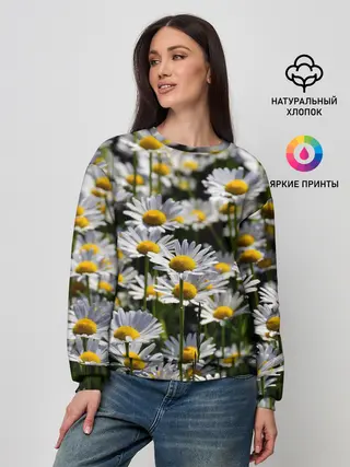 Женский свитшот / Ромашки