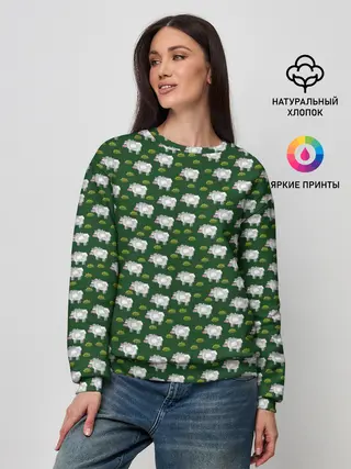 Женский свитшот / Овечки