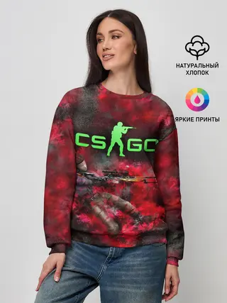 Женский свитшот / CS GO Red heat