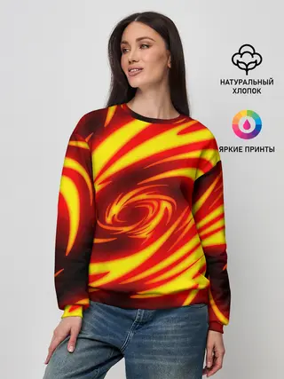 Женский свитшот / ОГНЕННЫЕ ВОЛНЫ | FIRE STRIPES