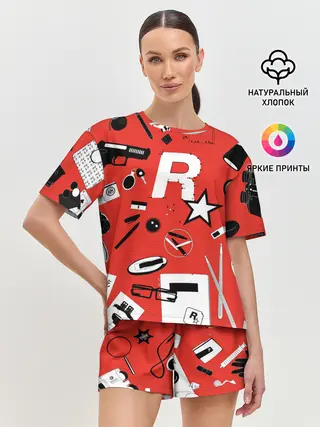 Женская пижама с шортами / Rockstar