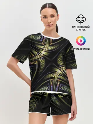 Женская пижама с шортами / Абстракция