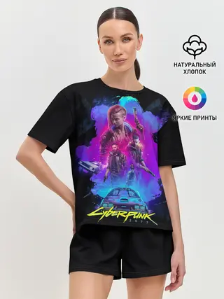 Женская пижама с шортами / Cyberpunk 2077