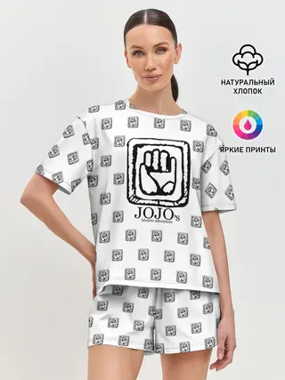 Женская пижама с шортами / Лого джоджо белый