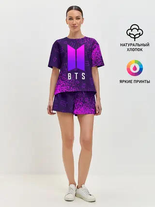 Женская пижама с шортами / BTS / БТС